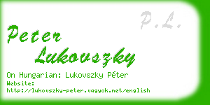peter lukovszky business card